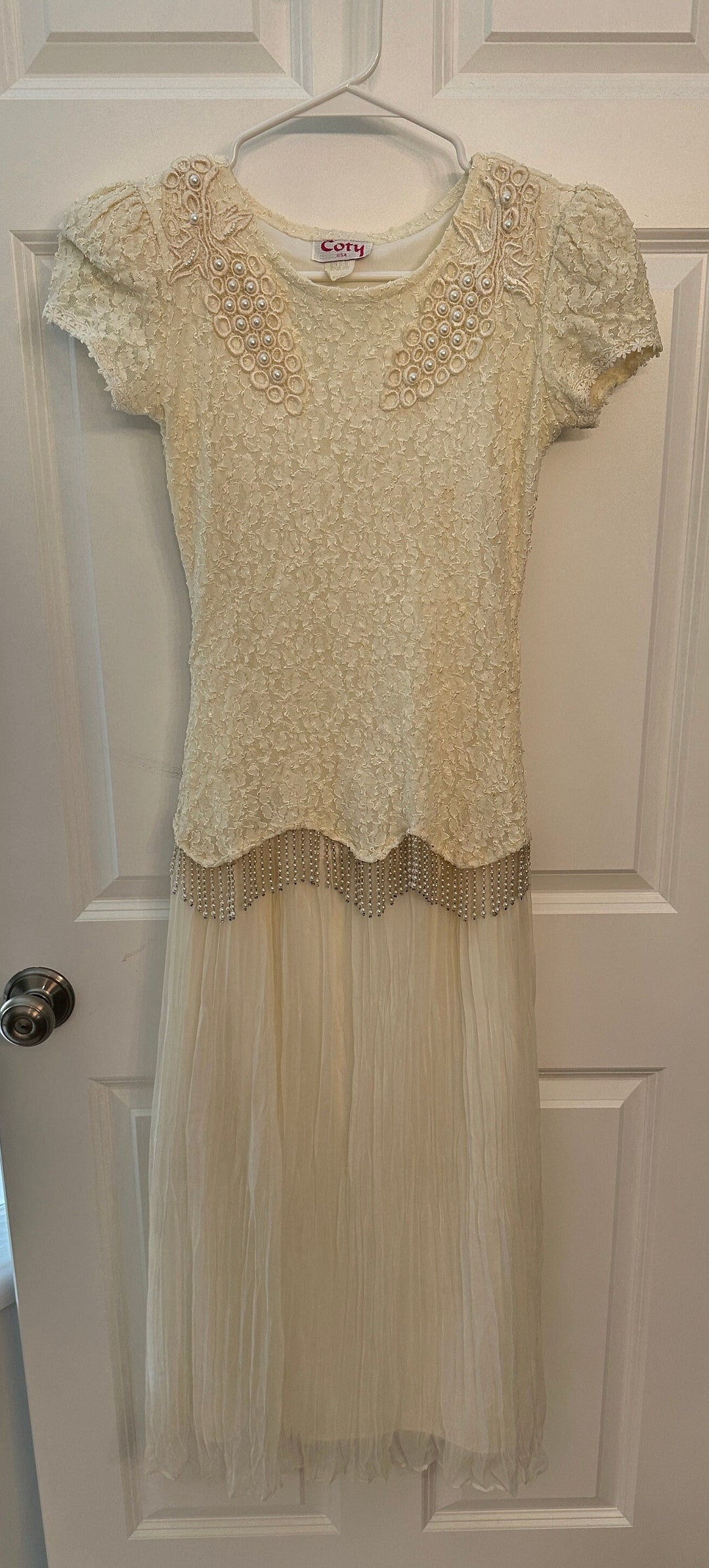 Vintage Beaded Wedding Dress Etsy