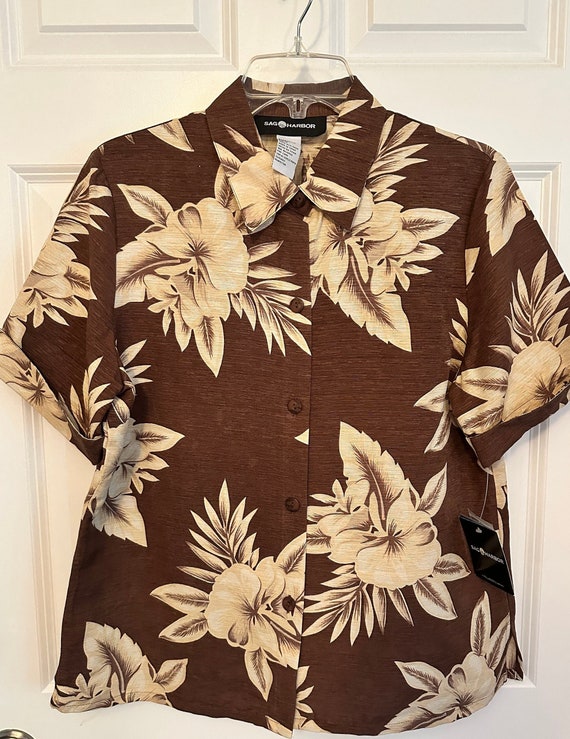 Vintage 90s Silk Sag Harbor Shirt - With Original 