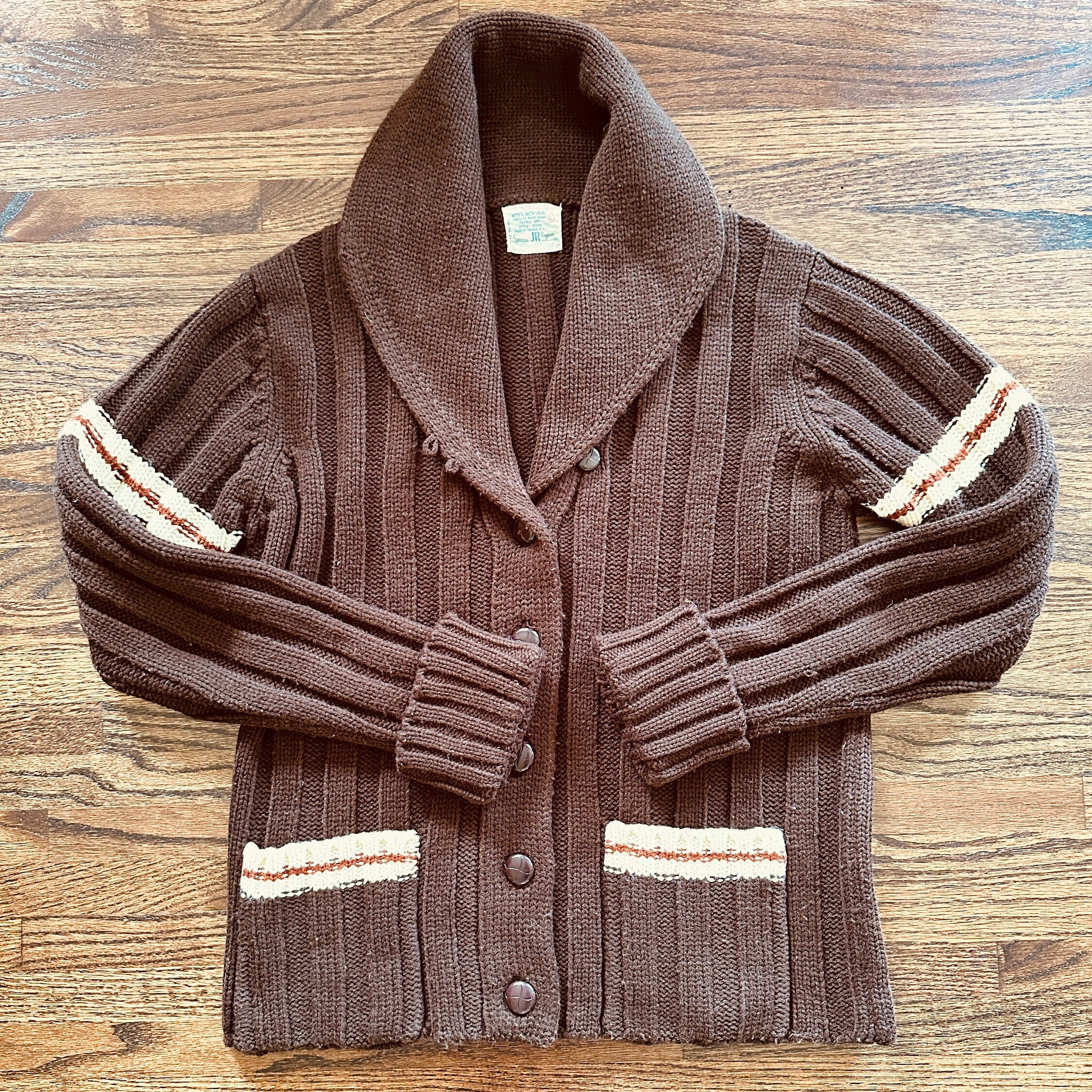 トップス vintage sears cardigan Vintage 60s Sears Mohair Cardigan Size Small Striped Shaggy