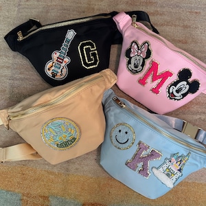 SEWN ON! Personalized Nylon Fanny Pack - Custom Name & Patches | Stylish Hands-Free Accessory