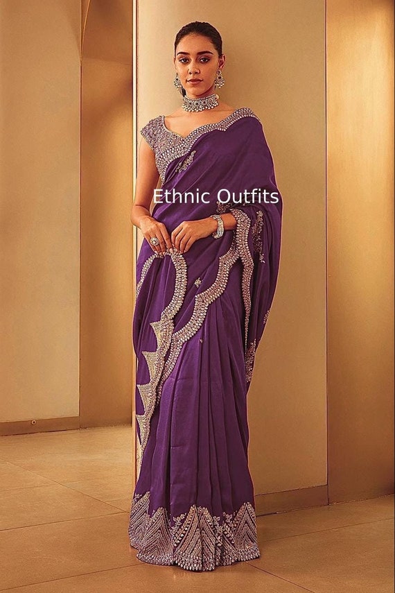 Incredibile sari da vino per le donne, abbigliamento per feste di