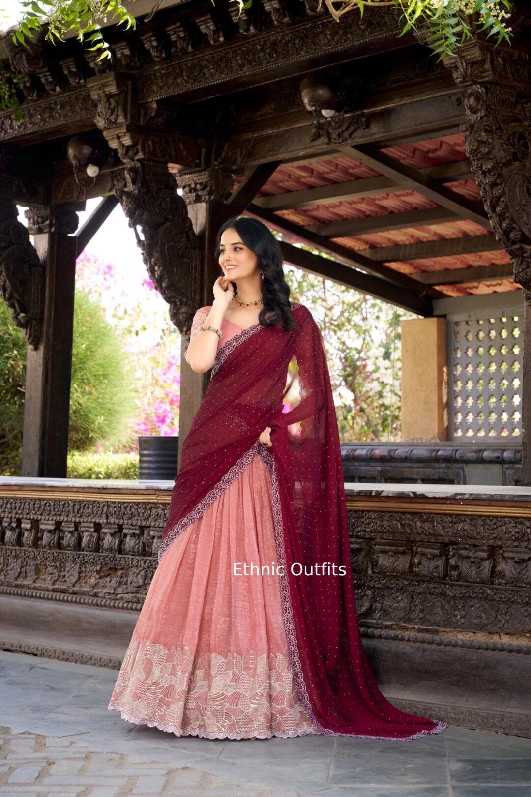 Pretty Pink Lehenga Choli for Women Bridesmaids Ready to Wear Lahenga ...