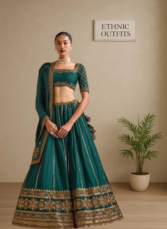 Perfect Green Lehenga Choli for Women Bridesmaids Ready to Wear Ghagra Choli Indian Wedding Party Wear Lahenga Choli Reception,mehendi Wear
