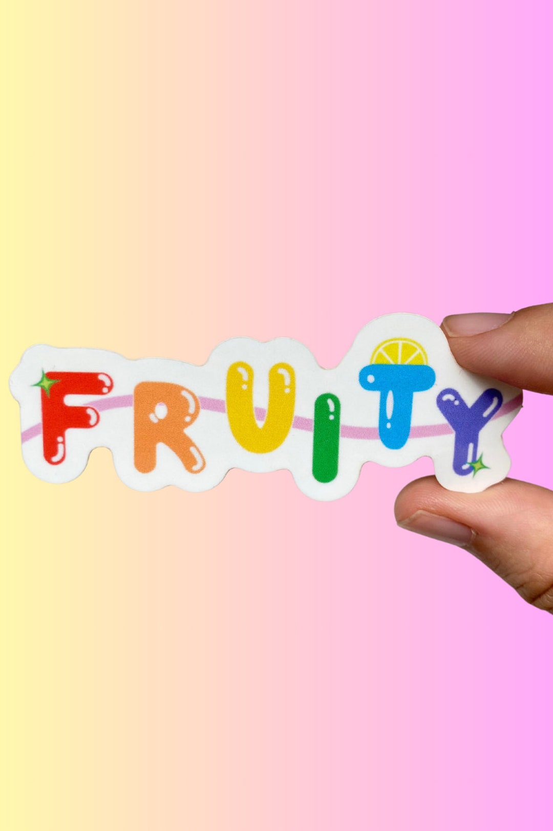 Fruity Water Proof Sticker, LGBTQ Sticker, Gifts for My Girlfriend, Wlw