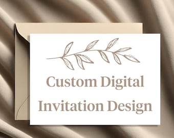 Custom Digital Invitation Design: Editable Canva Template