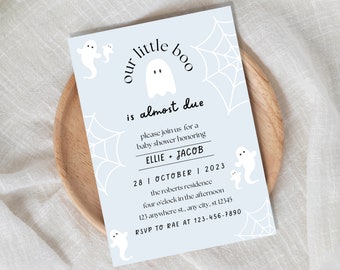 Spooky Baby Shower Invitation: Little Boo, Gender Neutral (PDF Printable)