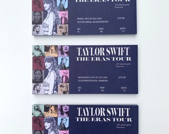 Concert Ticket Souvenir Taylor The Eras