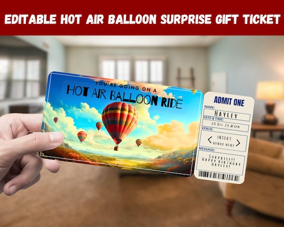 Hot air balloon ride gift discount