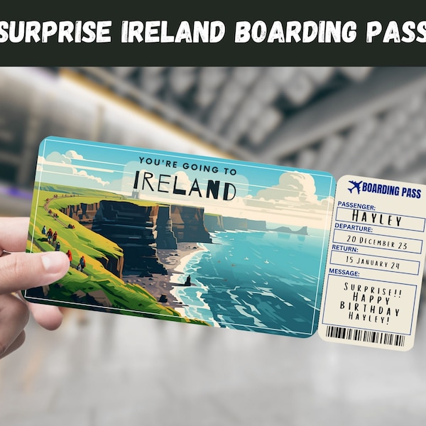 Ticket to Ireland Etsy