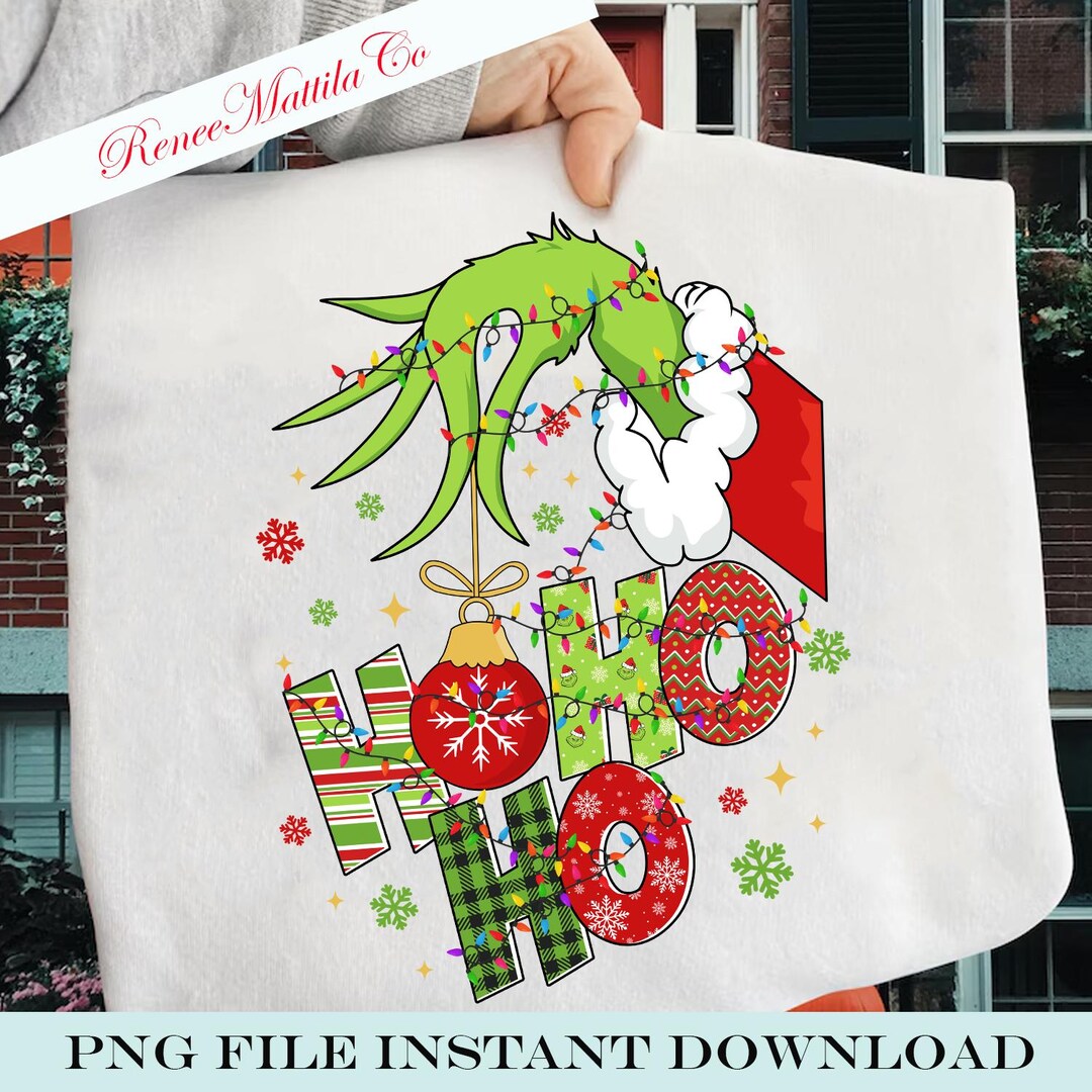 Grinchy Hand Ho Ho Ho Christmas Png, Ho Ho Ho Christmas, Grinchy ...