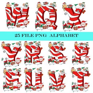 lphabet Christmas Bundle Png, Christmas Letters Clipart, Kids Christmas, Custom Name Letter, Santa Reindeer Snowman Clipart, Merry Christmas