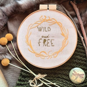ワイルドで自由なハンドメイド刺繍