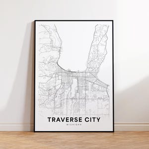 Traverse City Karte Poster, Traverse City Karte Poster, Missouri Karte, Kunst Street Road Map Druck, druckbare Wandkunst, Wand-Dekor