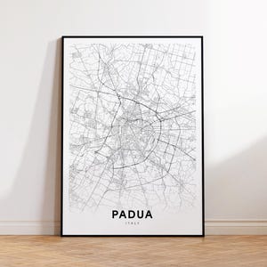 Padua City Map, Padua Street Map, Padua Italy Modern Map Print, City Map Decor, Nursery Room Wall Art, Printable Wall Art, Instant Download