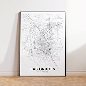 Las Cruces City Map Print, Las Cruces Street Map Poster, New Mexico Map Art, Street Road Map Print, Minimalist City Map, Living Room Decor