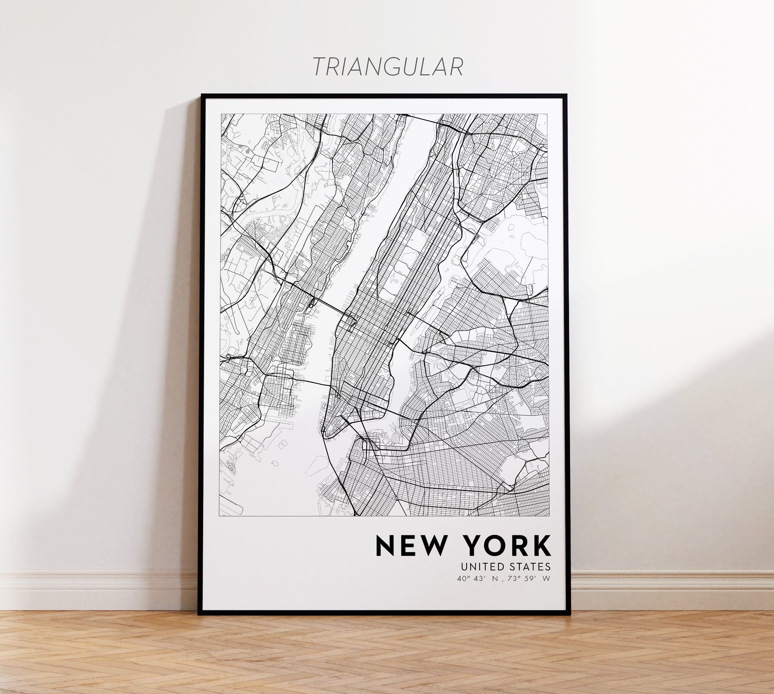 Custom City Map, Hometown Street Map Print, Any City, Any Town ...