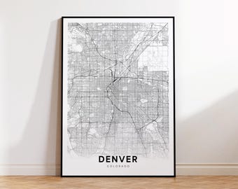Colorado State Road Map Glossy Poster Print - County City Map, Multicolor, Ready To Hang (USA Made)