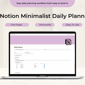 Daily Planner Notion, Notion Dashboard, Notion Templates, Aesthetic Notion Template, Personal Planner for Notion, Notion Digital Planner