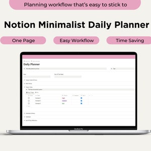 Daily Planner Notion, Notion Dashboard, Notion Templates, Aesthetic Notion Template, Personal Planner for Notion, Notion Digital Planner