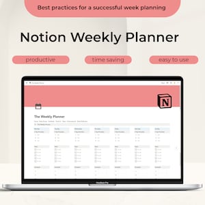 Weekly Planner Notion, Digital Planner Notion, Planner Notion, Notion Templates Life Planner, Aesthetics Notion, Minimalistic Weekly Planner