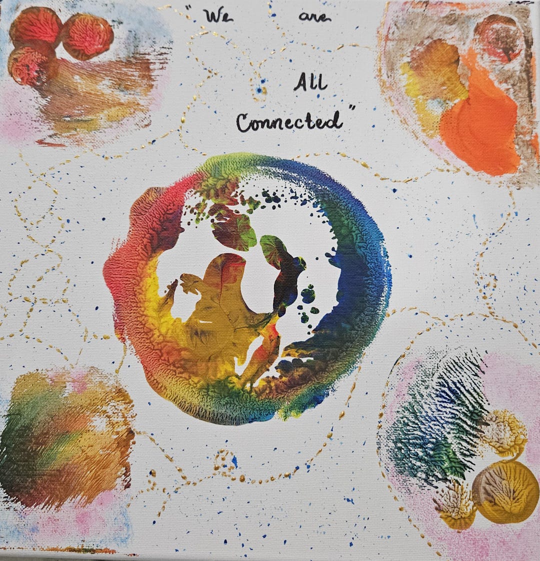 Abstract Painting "we Are All Connected" - Etsy
