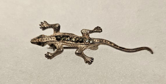 American Antique Sterling Silver Pin/Brooch--Lizard Design