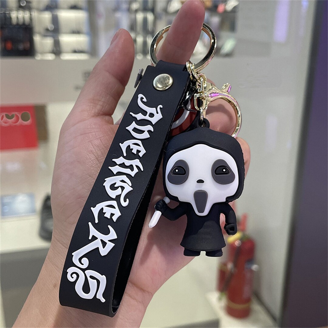 Horror Ghostface Keychain 3D Scream Keychain Charm Etsy