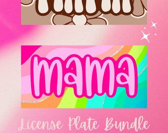 License Plate Template PNG // Mama License Plate PNG // Trendy License Plate PNG