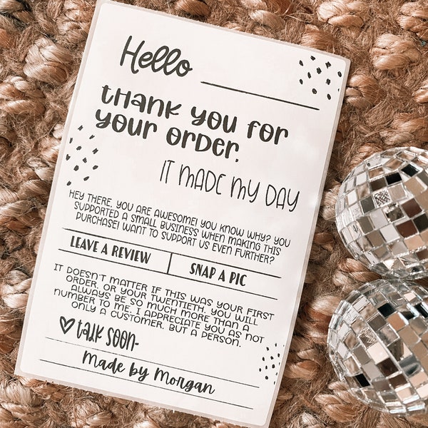 Customizable Customer Thank You Thermal Label PNG