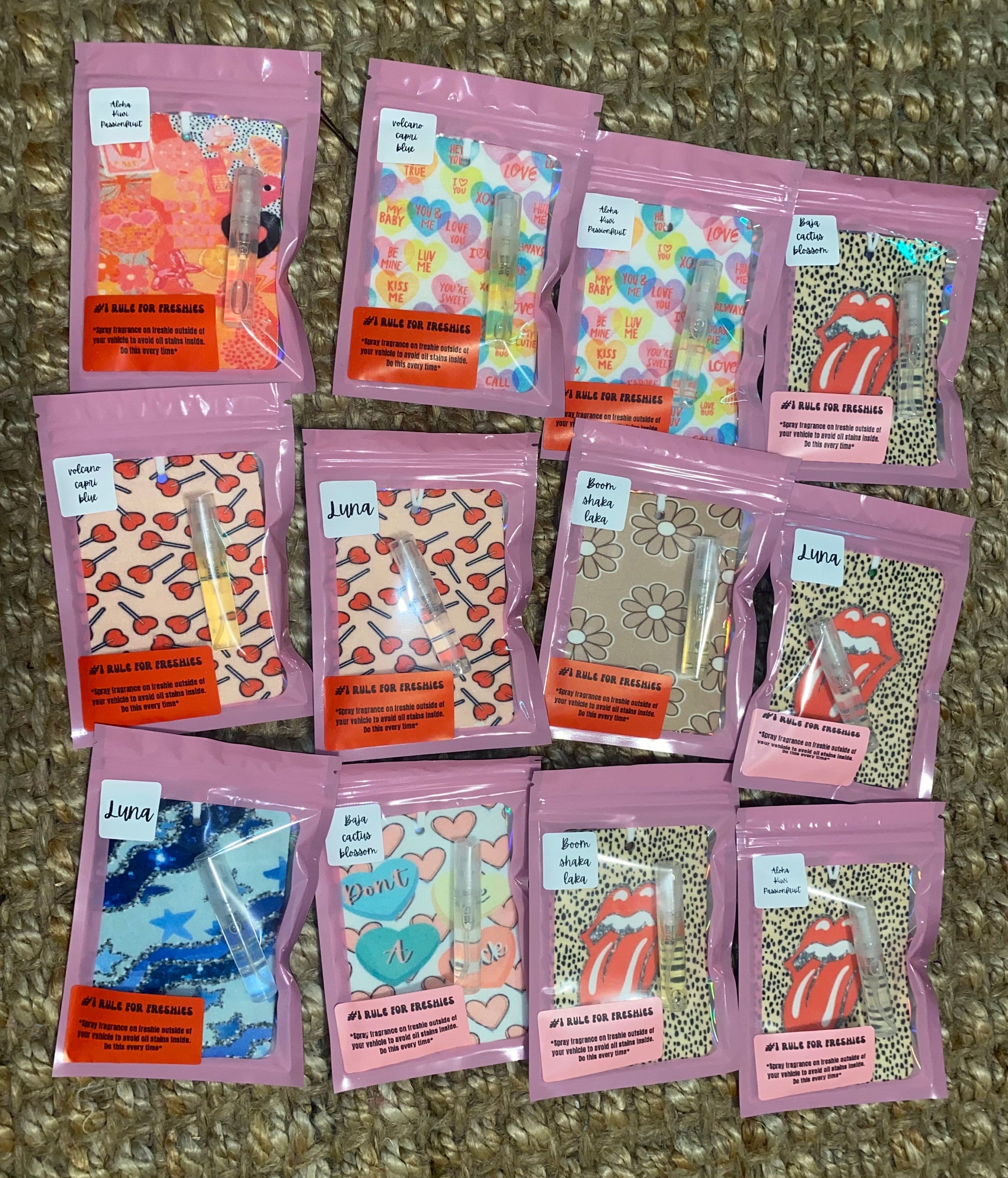 Felt Car Freshies With 3ml Spray Bottle Etsy