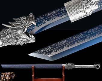 Blue Samurai sword,Metal handle,Metal accessory katana,Roasted Blue Japan handmade,katana sword,best long katana,anime katana,cosplay sword