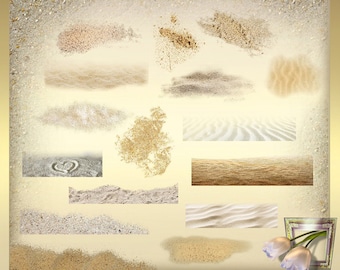 20 superpositions de sable, vol. 1 - Textures de sable - Texture de sable - éléments de scrapbooking d'été - superpositions de plage - téléchargement immédiat - fichiers PNG