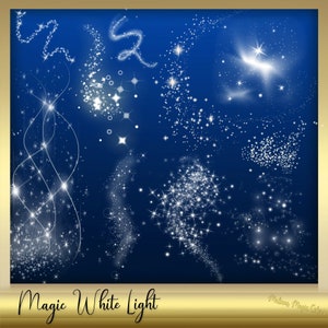 Magic White Light Effect - magic light - Fairy Dust Overlay - Fairy Dust Brushes - Stardust clip art - Magic Fairy Dust  Fairy Photo Overlay