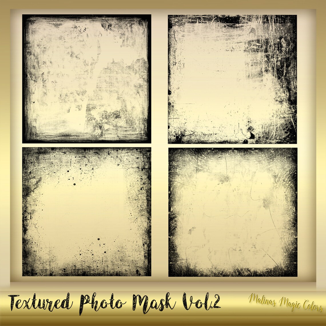 Random Texture Mask 10 Textured Photo Masks Vol. 2 - Photoshop Clipping Masks - Grunge ...