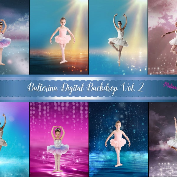 Ballerina Digital Backdrop Vol. 2 - Ballet Stage Background - Ballet Background - Ballerina Background for Photographers