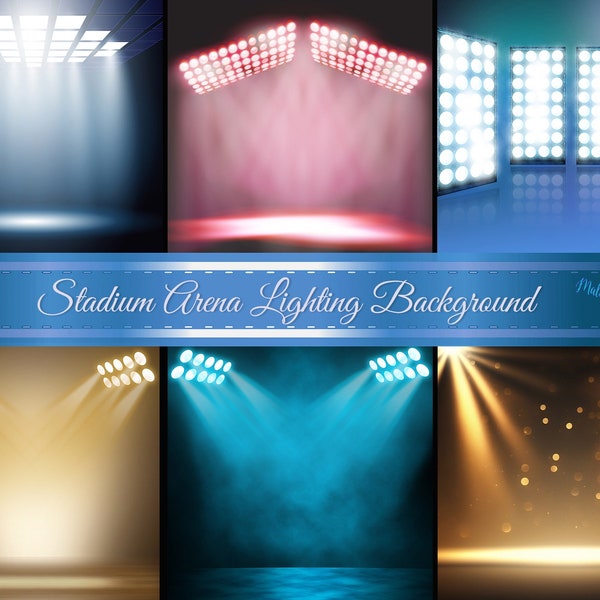 Stadium Arena Lighting Background - Photography Background - instant download -  12 x 12