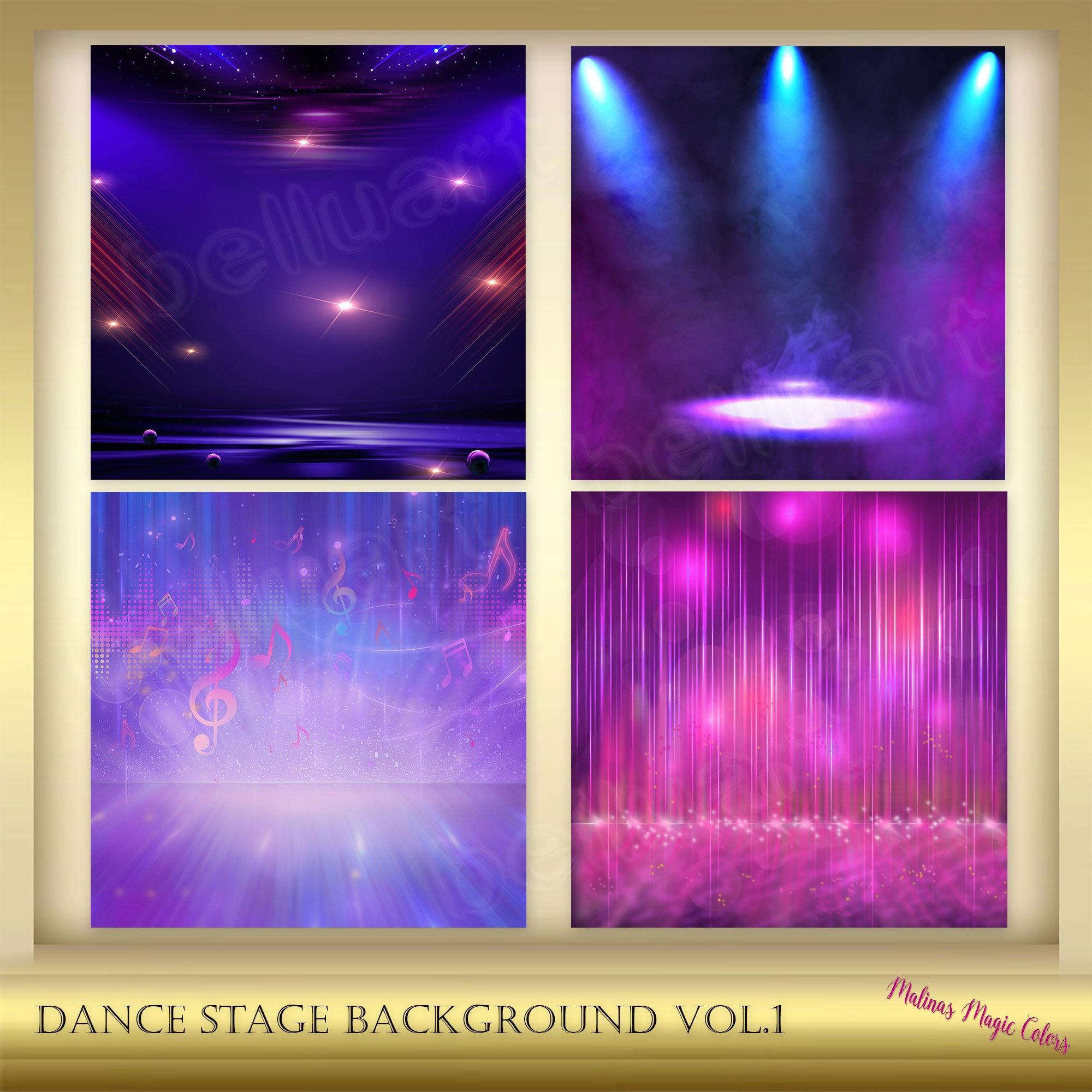 Dance Stage Background Vol. 1 - Dance Floor Background - Disco Digital ...