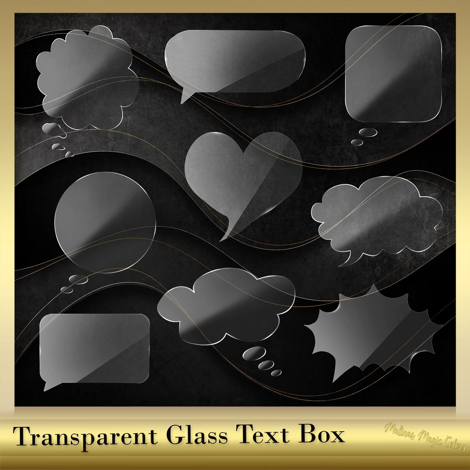 Transparent Glass Text Box Transparent Speech Bubble Transparent Glass ...