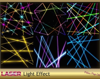 Laser Light Effect - Laser Beam Light - Laser Line Effect - Laser Rays - Linear Light Effect - Laser Wall - Instant Download