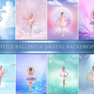 Little Ballerina Digital Backdrop - Ballet Stage Background - Ballet Background - Ballerina Background for Photographers