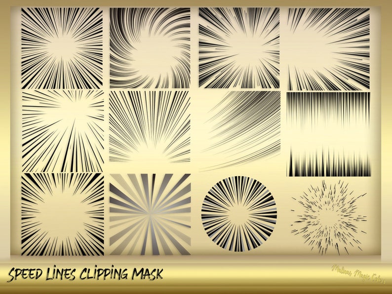 Speed Lines Clipping Mask - Speed Lines PNG - Photoshop Clipping Masks ...