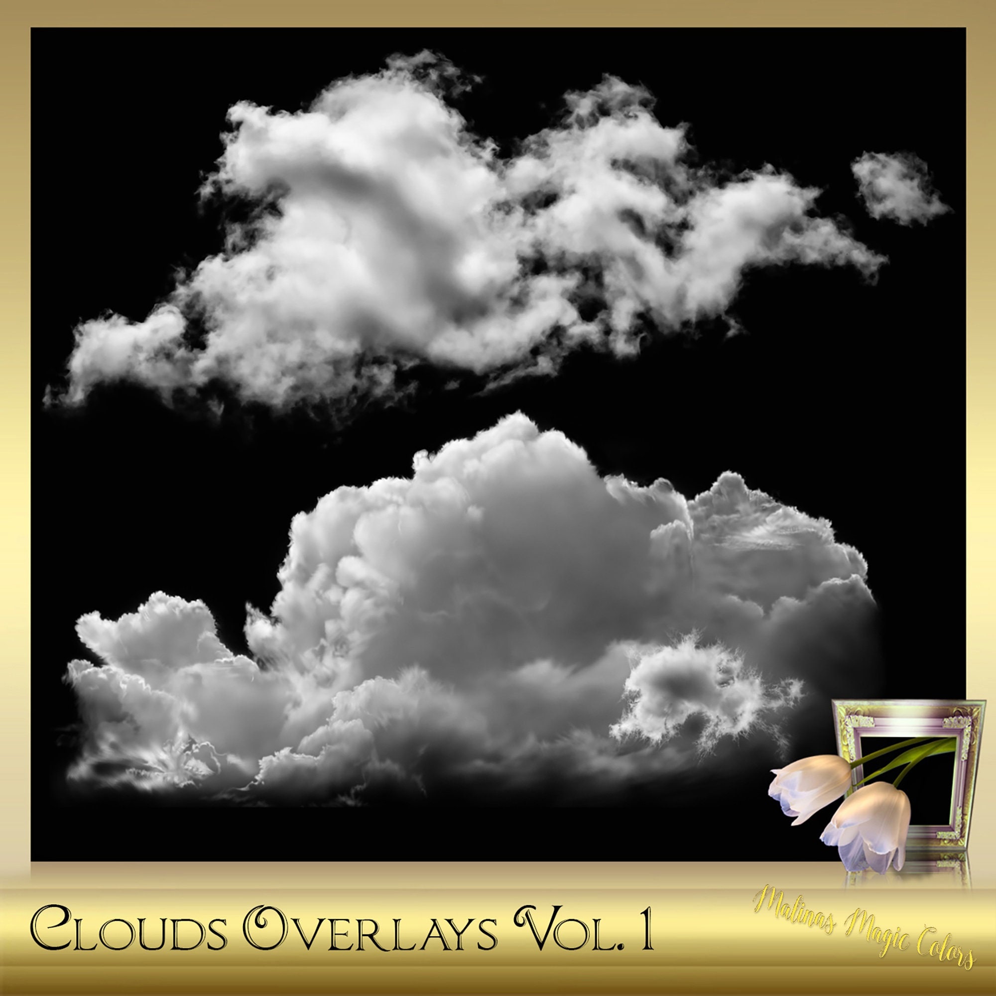 30 Cloud Overlays real Clouds Photography-overlays Digital Clouds ...
