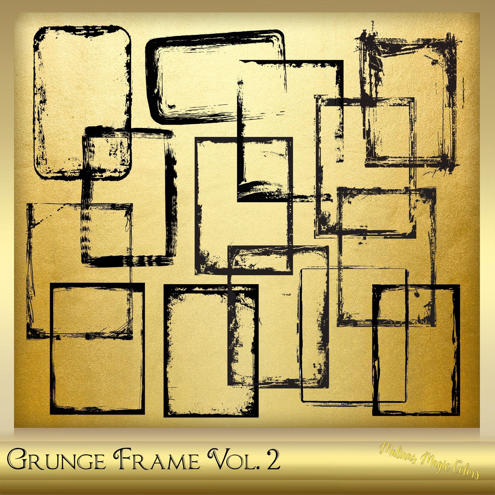 8 Grunge Frame (PNG) Vol. 2