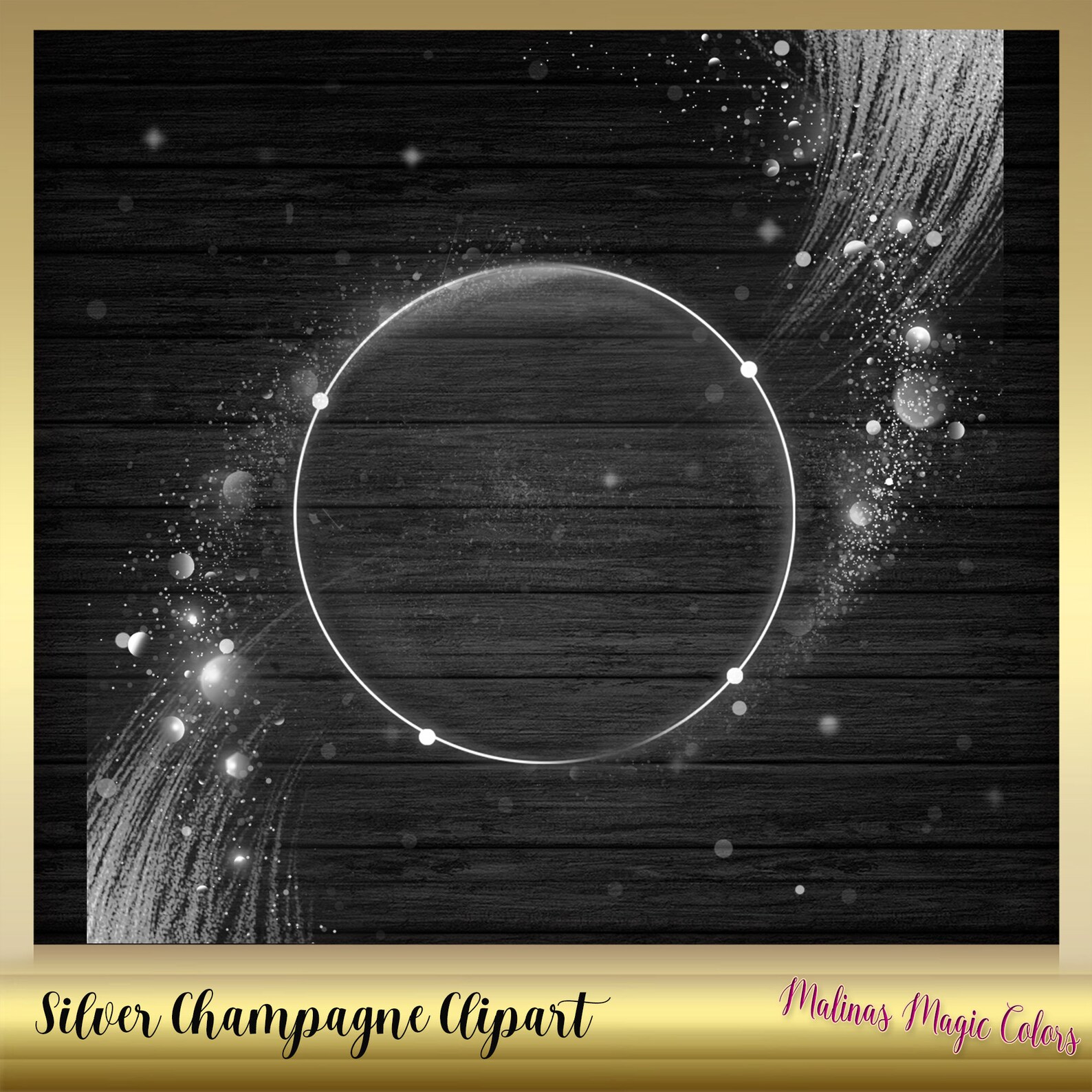 20 Silver Champagne Clipart - Champagne Overlays - Silver Champagne ...