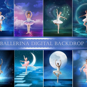 Ballerina Digital Backdrop - Ballet Stage Background - Ballet Background - Ballerina Background for Photographers