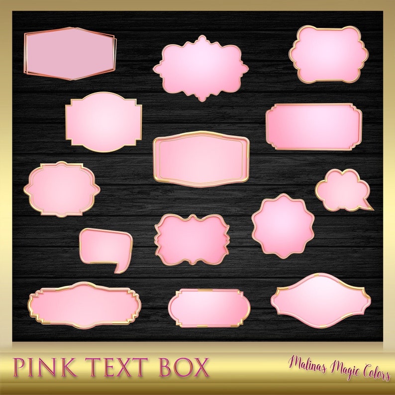 Pink Text Box Banner - Pink Label - Textfield - Pink Frame - Pik Tag ...