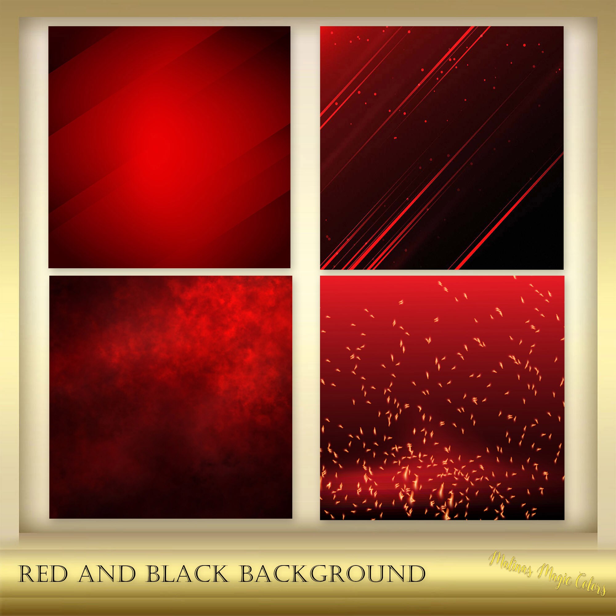 Red and Black Background - Red and Black Digital Papers - Red and Black ...