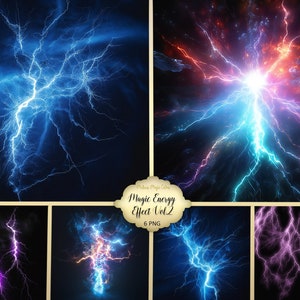 Magic Energy Effect Vol.2 - Lightning effect overlay - Lightning Photo Overlay - Photographer Tools - Instant Download
