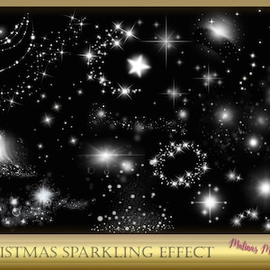 May include: A collection of 20 sparkling white star and galaxy effects on a black background. These effects are perfect for adding a touch of magic to your digital designs.