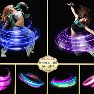 Rotating colorful Light Effect - Surround Light Overlay - Glowing spiral light - Dynamic Light Effect - glowing aura - Instant Download